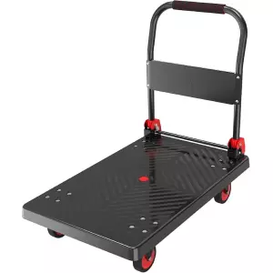 Chariot à marchandises pliable rhino 500 kg 4 roues 90x60 cm 